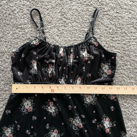 Hollister Black Dress with Florals Small - Picture 5 of 6